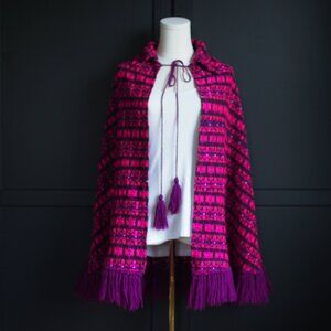 Marcalix | Vintage 100% Wool Handwoven Poncho